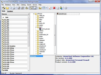10-Strike SearchMyDiscs 4.43 Screenshot