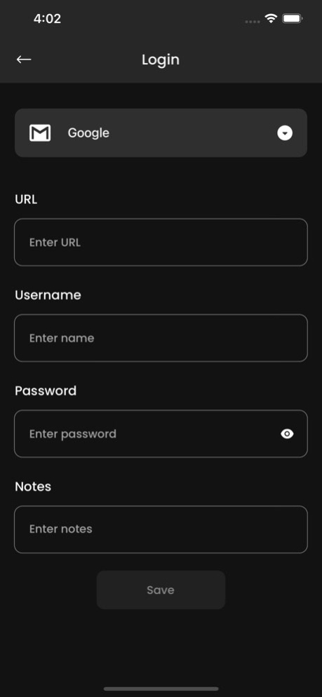 1Cloud - Password Manager 1.2 Screenshot