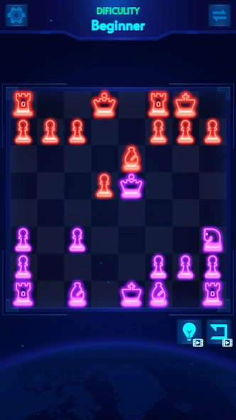 2 Player Games: Glow Chess 3D 1.09 Screenshot