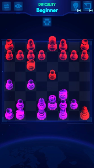 2 Player Games: Glow Chess 3D 1.09 Screenshot