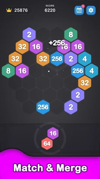 Hex 2048: Merge Puzzle Game 1.9.6 Screenshot