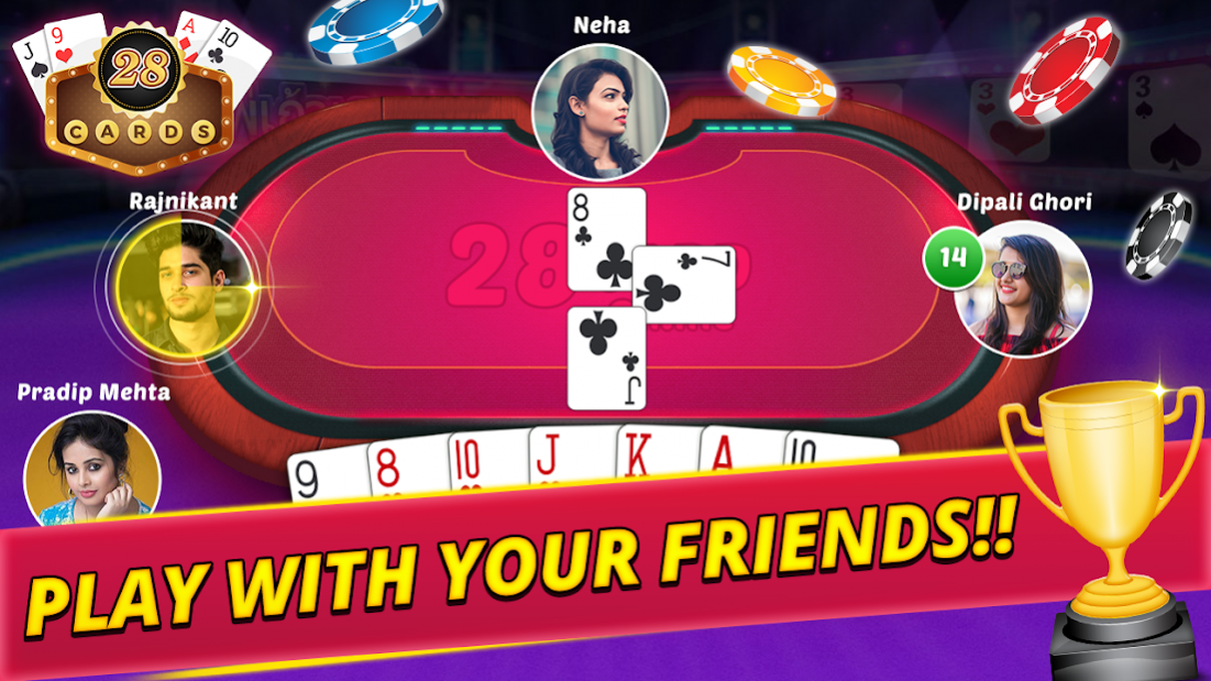 28 Card Multiplayer Poker 1.8 Screenshot