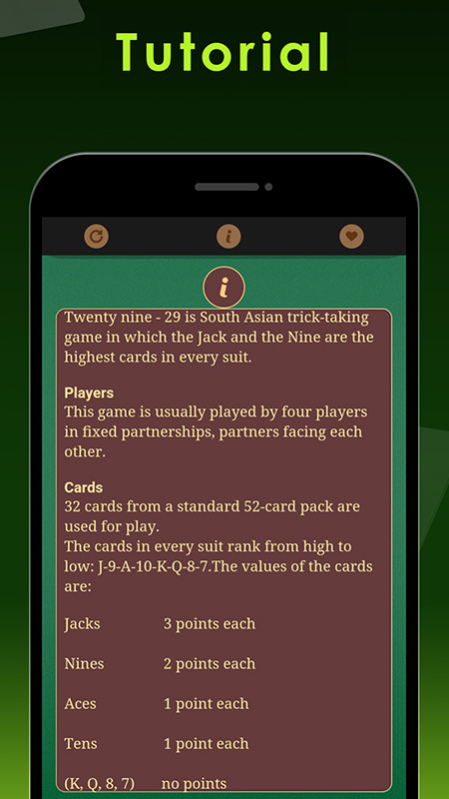 29 Card Game 1.0 Screenshot