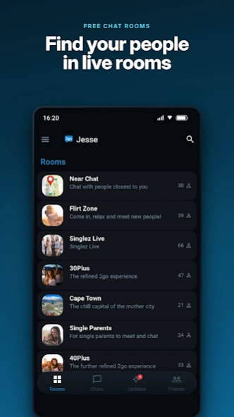 2go Chat - Chat Rooms & Dating 7.7.8 Screenshot