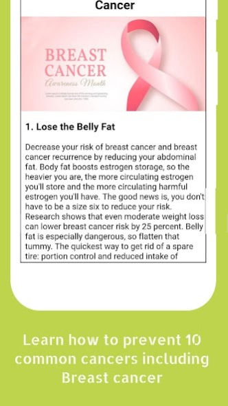 100 Cancer Prevention Tips 6.5.7 Screenshot