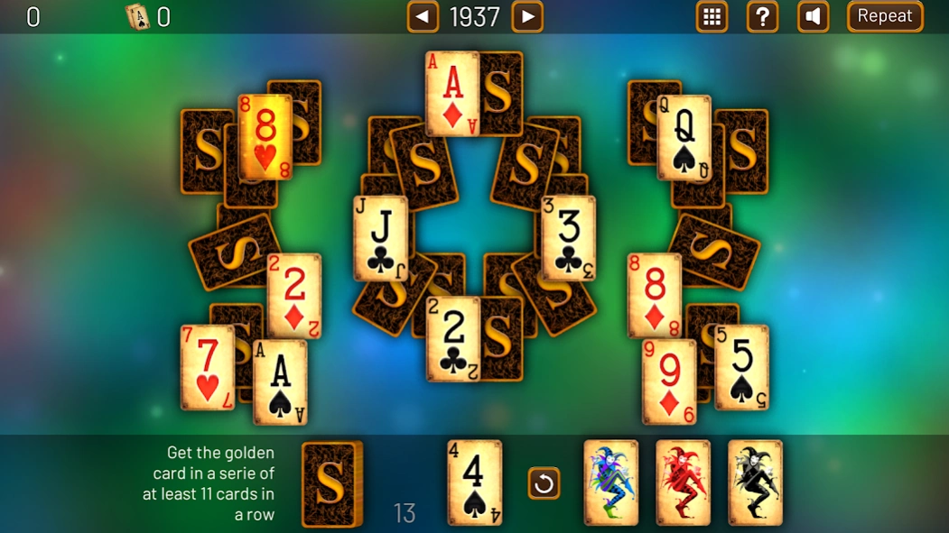 3000 TriPeaks Solitaire Games 1.5.7 Screenshot