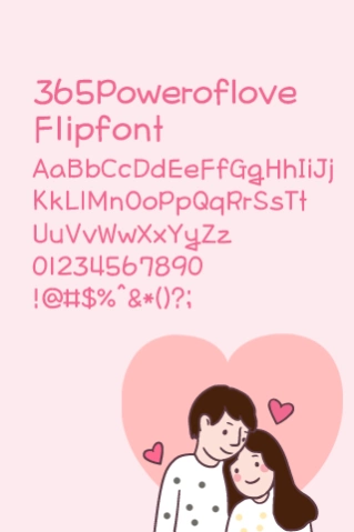 365PowerofloveL™ Latin Flipfon 1.0 Screenshot