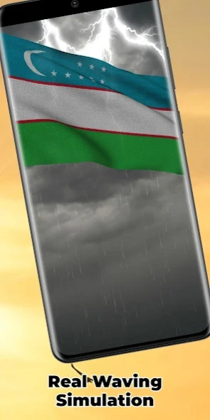 Uzbekistan Flag Live Wallpaper  Screenshot