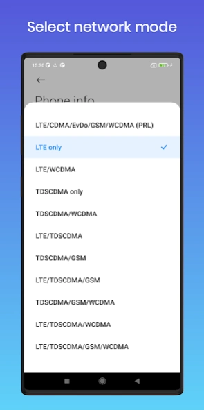4G Only: Force LTE 3.0.0 Screenshot