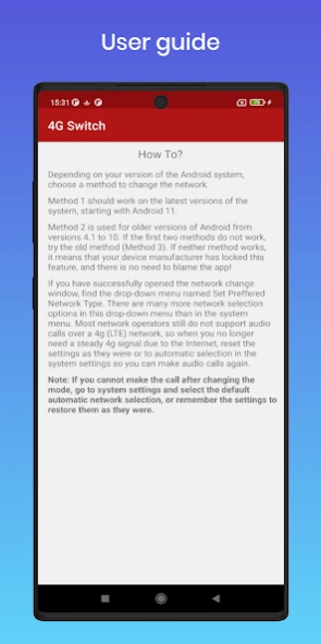 4G Only: Force LTE 3.0.0 Screenshot