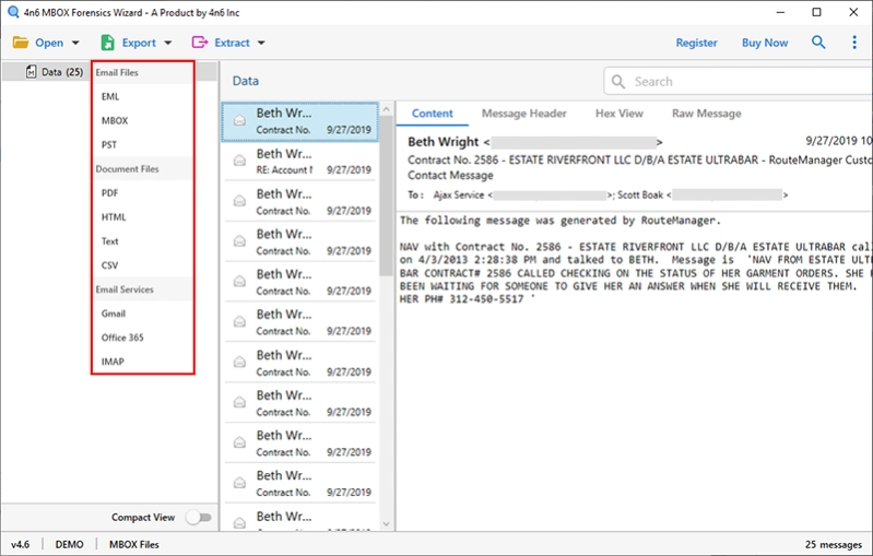 4n6 MBOX Forensics Wizard 4.2 Screenshot