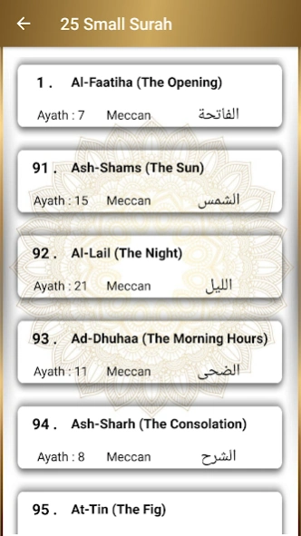 5 Kalima & 25 Small Surah 9.0 Screenshot