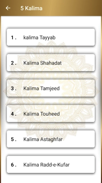 5 Kalima & 25 Small Surah 9.0 Screenshot