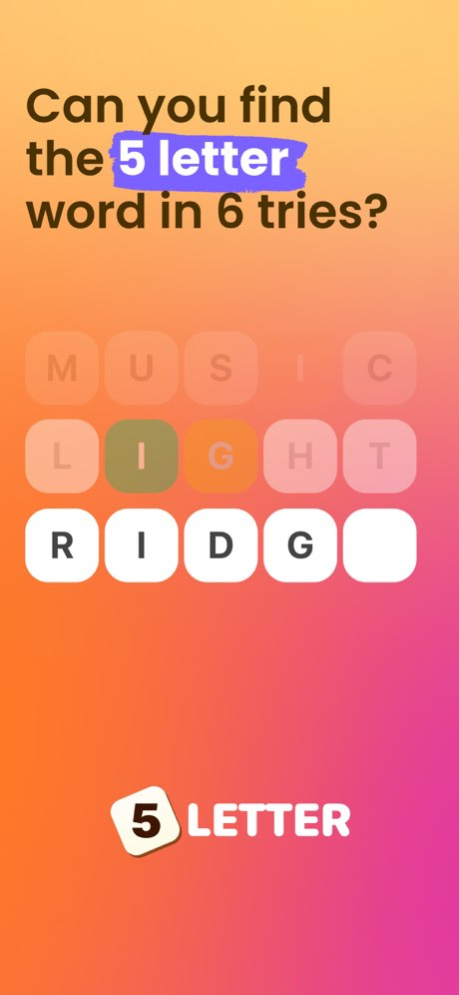 5 Letter - Word search puzzle 1.1.8 Screenshot