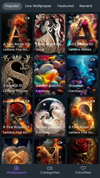 A to Z Letter Love Wallpapers 6.3.0 Screenshot