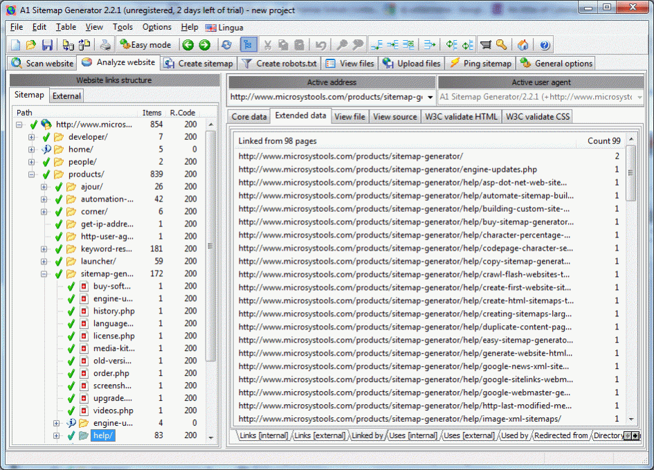 A1 Sitemap Generator 12.0.2 Screenshot