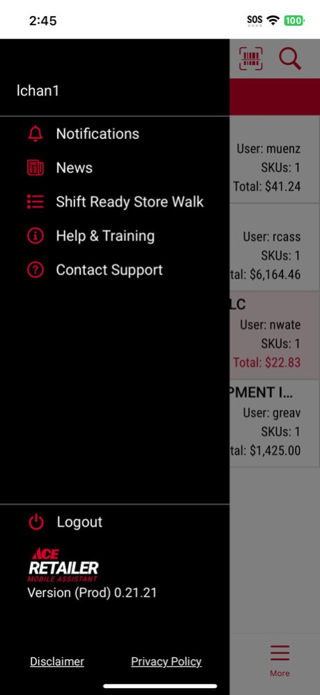 Ace Retailer Mobile Assistant 3.18.8 Screenshot