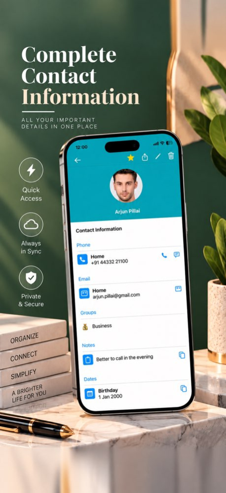 Address Book: Contacts & Notes 1.9 Screenshot