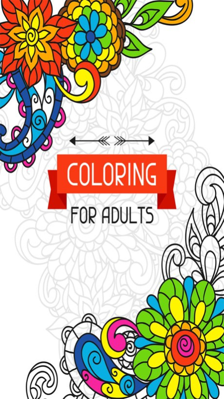 Adults Coloring Book Color Therapy for Anti-Stress  Screenshot