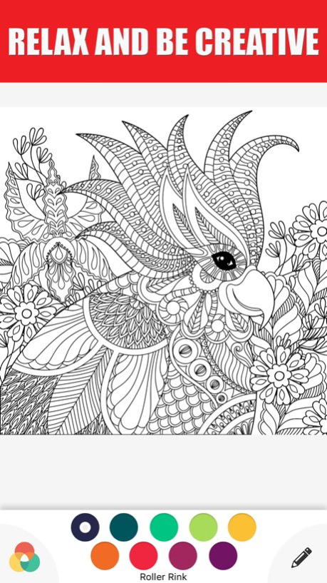 Adults Coloring Book Color Therapy for Anti-Stress  Screenshot
