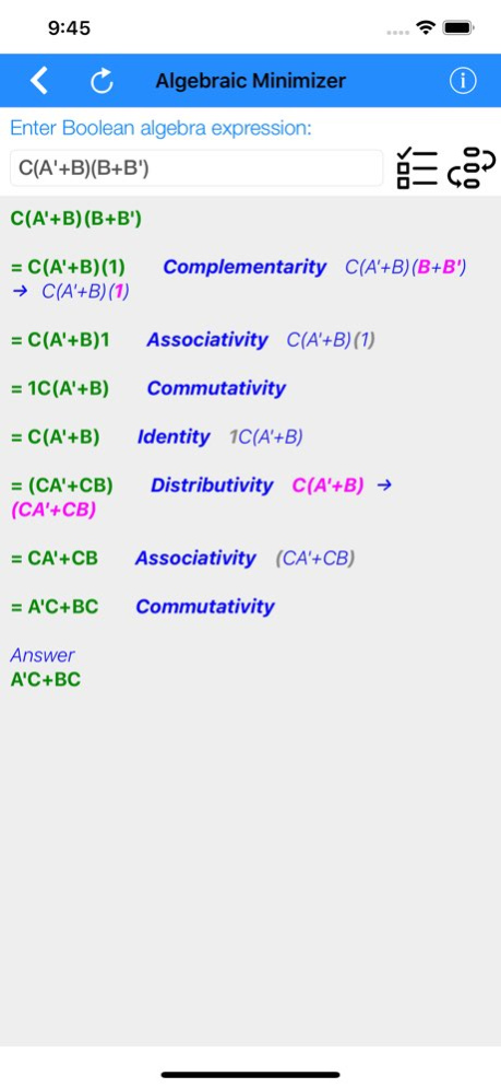 Karnaugh & Boolean Minimizer 7.1 Screenshot