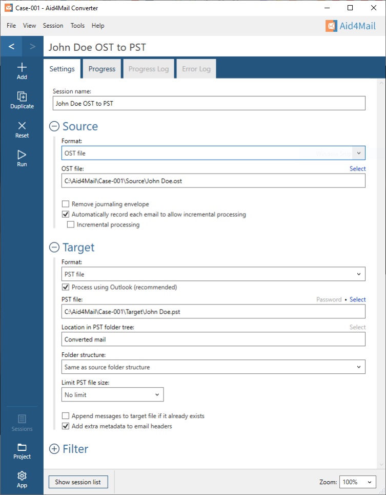 Aid4Mail 5.1.1 Screenshot
