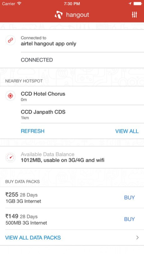 Airtel Hangout - Seamless WiFi 1.4 Screenshot