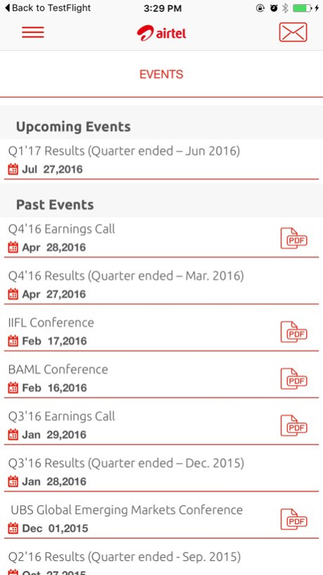 Airtel Investor - iPhone edition 1.0.1 Screenshot