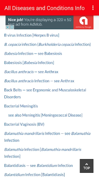 All Diseases & Conditions Info  Screenshot