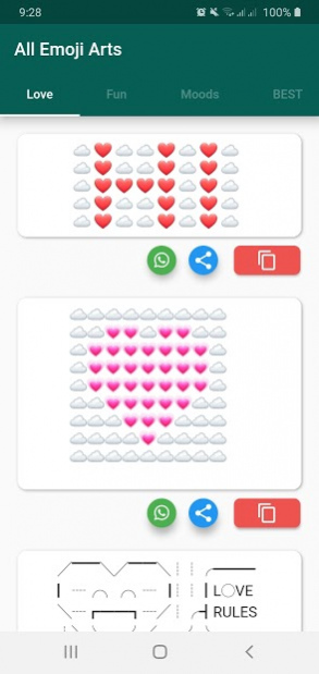 All Emoji Arts 😍 - Emoji Art copy and paste 😜 1.1.0 Screenshot
