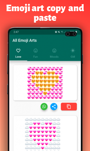 All Emoji Arts 😍 - Emoji Art copy and paste 😜 1.1.0 Screenshot