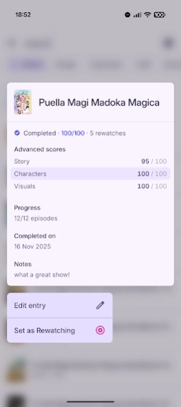 Aluminium for AniList 0.5 Screenshot