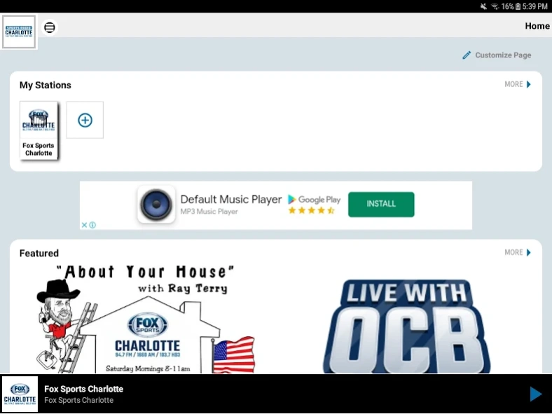 Sports Radio Charlotte 12.0.566 Screenshot