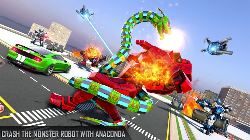 Anaconda Robot Car Robot Game 3.8 Screenshot