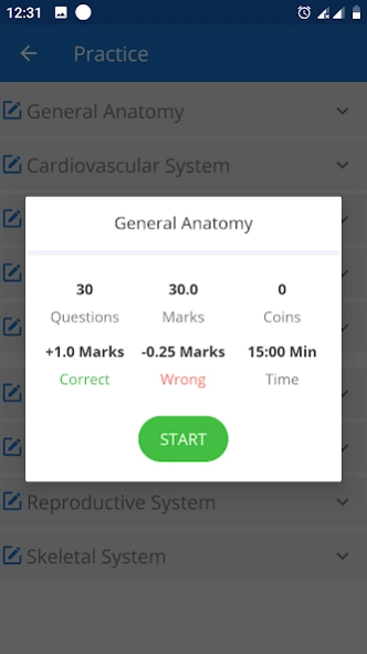 Anatomy and Physiology MCQs  Screenshot