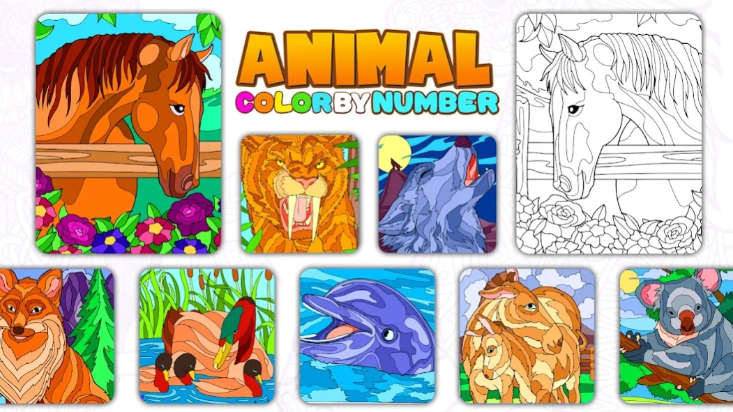 Animals Color by Number Book 1.8 Screenshot