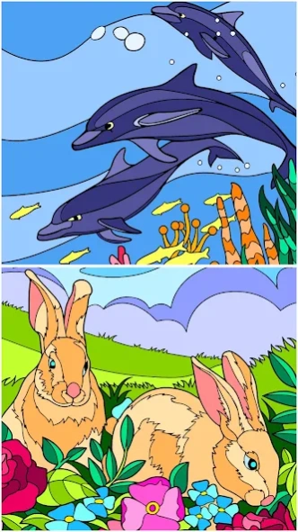 Animals Color by Number Book 1.8 Screenshot