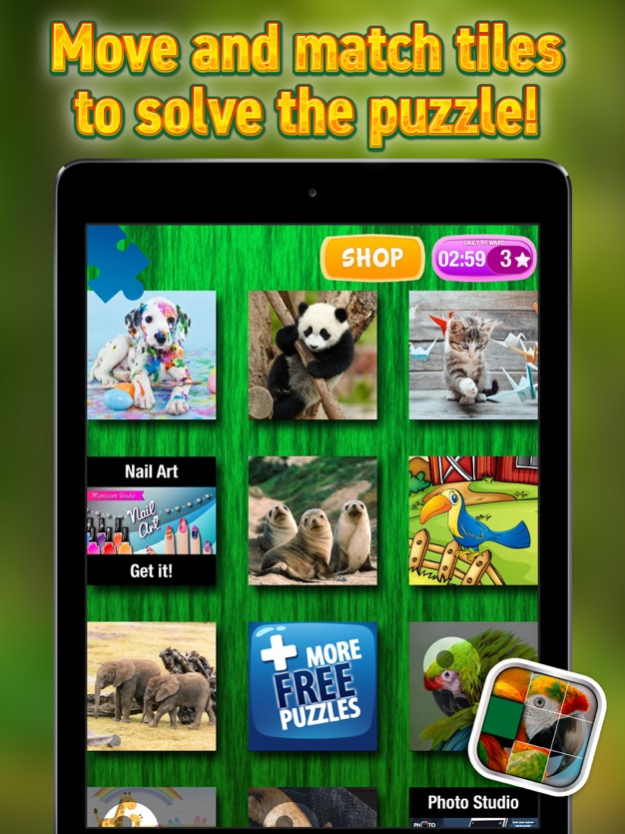Animals Sliding Puzzle Game – Move and Match Pieces to Put Together Cute Pets Photos 1.0 Screenshot