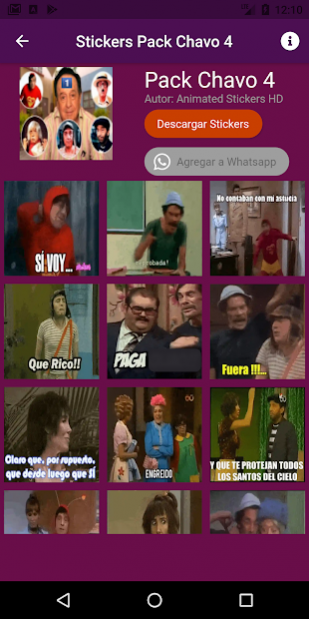 Animated Chavo del 8 Stickers 1.3 Screenshot