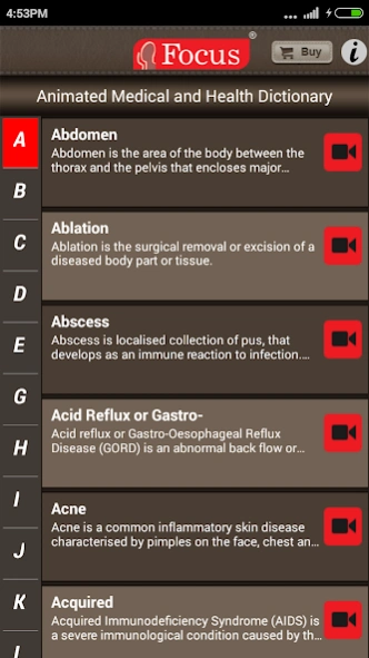 Animated Medical Dictionary  Screenshot
