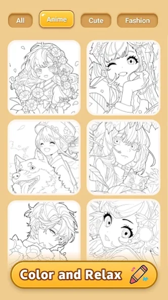 Anime Coloring Book Painting 1.172 Screenshot