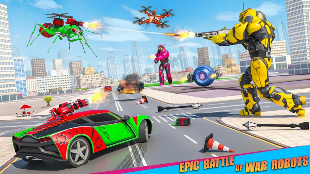 Fly Robot Car Game: Robot Game 1.4 Screenshot