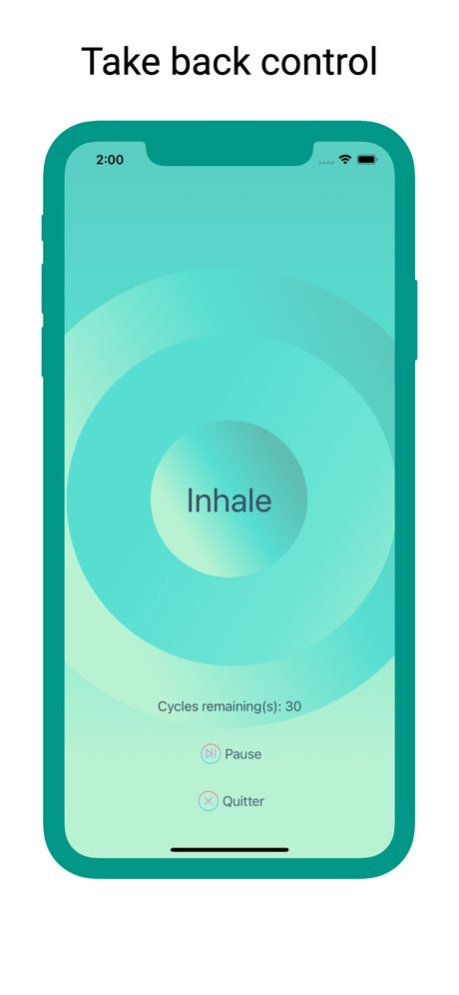 Anti stress breathing exercise 2.0 Screenshot