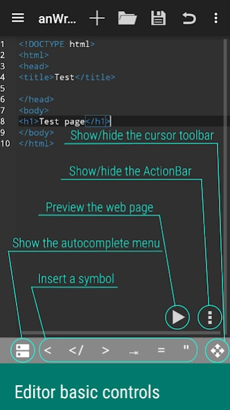 anWriter HTML editor 2.0.2 Screenshot