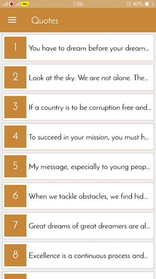 APJ Abdul Kalam Quotes &Saying 5.0 Screenshot