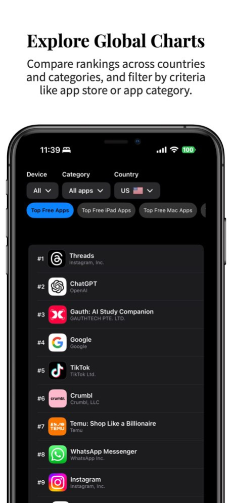 App Rank Analytics 2.2.0 Screenshot