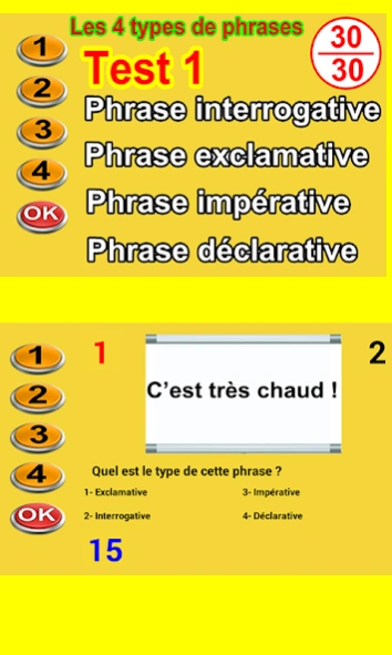 Apprendre les types de phrases  Screenshot