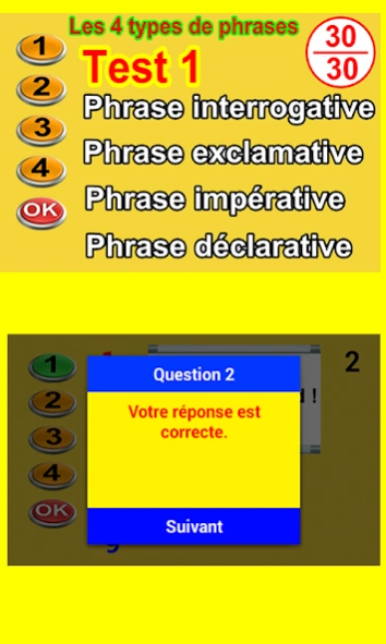 Apprendre les types de phrases  Screenshot