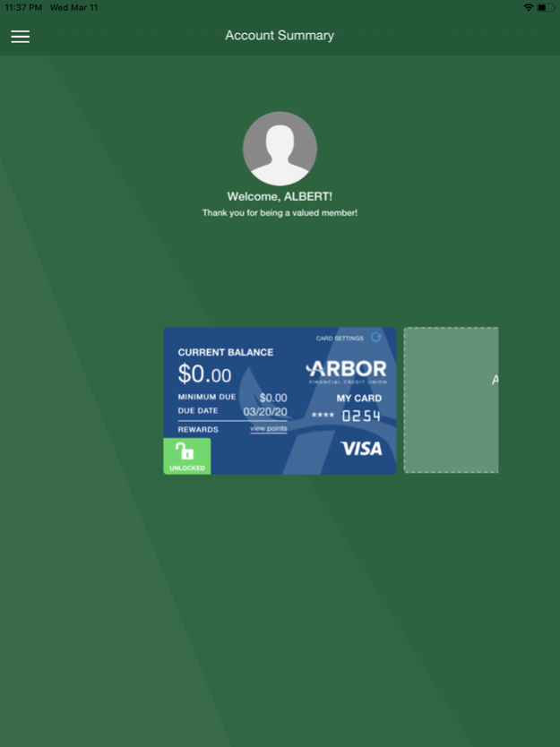 Arbor Financial Card Control 43.1.0 Screenshot