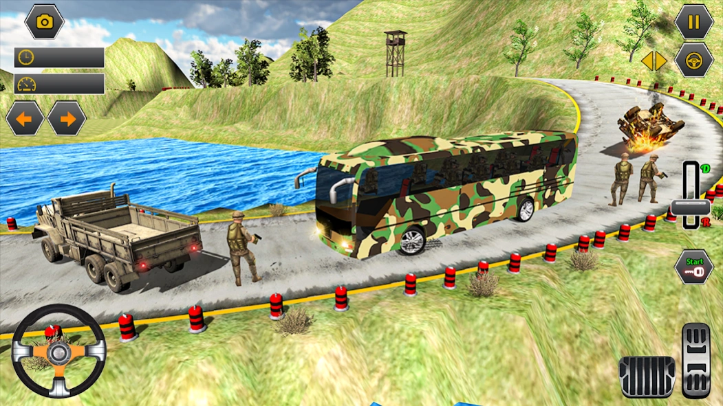 Army bus driving games 3d 0.2 Screenshot